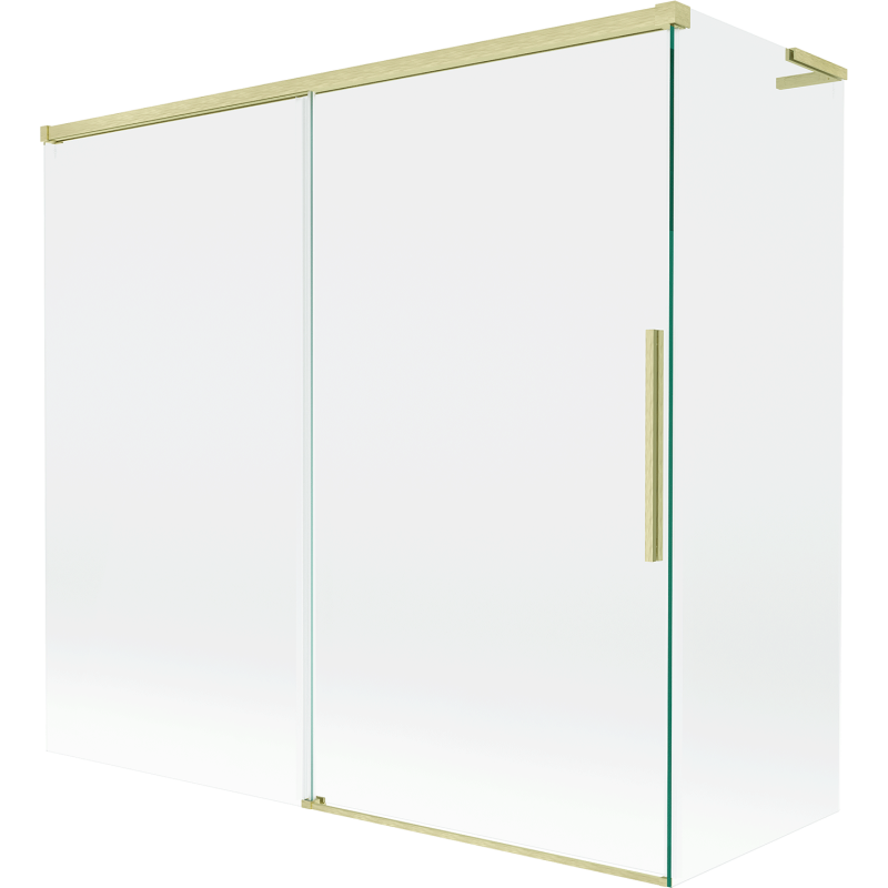 Mexen Rox L sprchový panel nad vaňu 2-krídlový posuvný 170 + 80 x 150 cm, číre, zlatý kartáčovaný - 8C9L-170-080-55-00