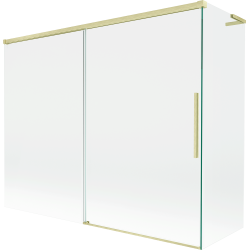 Mexen Rox L posuvná vanová zástena 2-krídlová 190 + 80 x 150 cm, transparentná, zlatá kartáčovaná - 8C9L-190-080-55-00