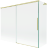 Mexen Rox L posuvná vanová zástena 2-krídlová 190 + 80 x 150 cm, transparentná, zlatá kartáčovaná - 8C9L-190-080-55-00