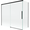Mexen Rox sprchová zástena dvojdielna, posuvná 170 + 80 x 150 cm, transparentná, čierna - 8C9-170-080-70-00
