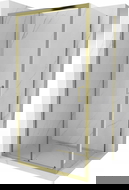 Mexen Apia posuvná sprchová kabína 90 x 100 cm, transparentná, zlatá - 840-090-100-50-00