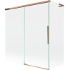 Mexen Rox L vaňová zástena 2-krídlová posuvná 150 + 70 x 150 cm, transparentná, ružové zlato - 8C9L-150-070-60-00