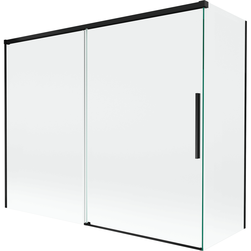 Mexen Rox sprchová zástena dvojkrídlová posuvná 190 + 90 x 150 cm, transparentná, čierna - 8C9-190-090-70-00