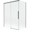 Mexen Rox sprchový paraván 2-krídlový posuvný 120 + 70 x 150 cm, transparentný, gun metal - 8C9-120-070-95-00