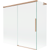 Mexen Rox L sprchová zábrana 2-krídlová posuvná 160 + 70 x 150 cm, transparentná, brúsená meď - 8C9L-160-070-65-00