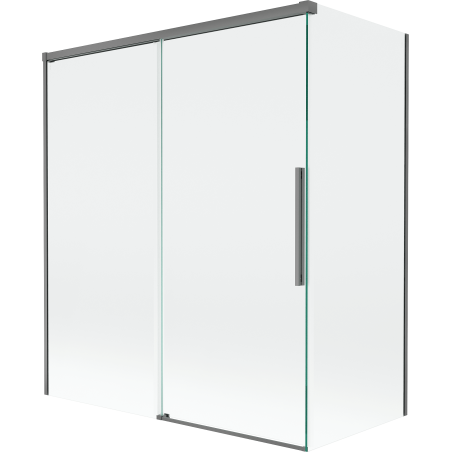 Mexen Rox sprchová zásteny 2-krídlová zasúvacia 140 + 70 x 150 cm, priehľadná, gun metal - 8C9-140-070-95-00