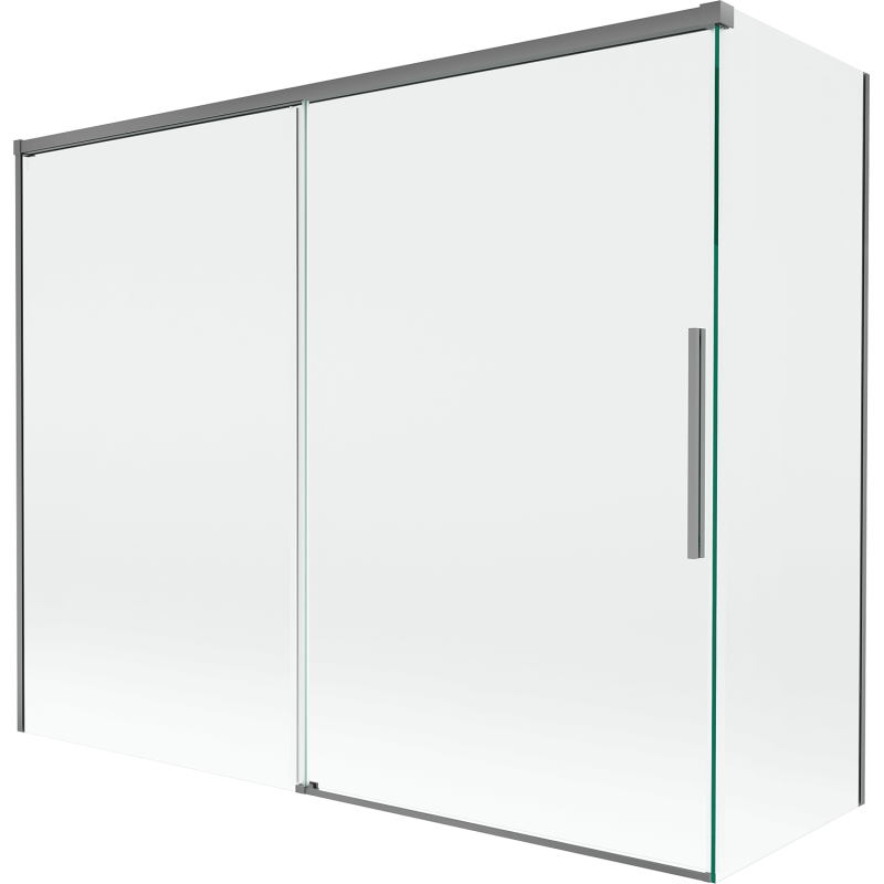 Mexen Rox sprchová zástena 2-krídlová posuvná 190 + 80 x 150 cm, transparentná, tmavý kov - 8C9-190-080-95-00