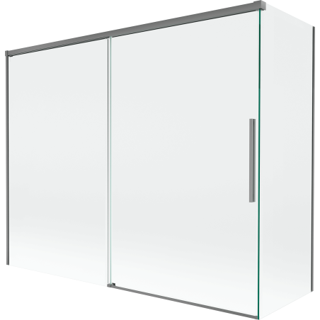 Mexen Rox sprchová zástena 2-krídlová posuvná 190 + 80 x 150 cm, transparentná, tmavý kov - 8C9-190-080-95-00