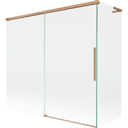 Mexen Rox L sprchová zástena dvojkrídlová posuvná 170 + 80 x 150 cm, priehľadná, leštený meď - 8C9L-170-080-65-00