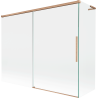 Mexen Rox L vaničková zástena 2-krídlová posuvná 190 + 80 x 150 cm, transparentná, brúsená meď - 8C9L-190-080-65-00