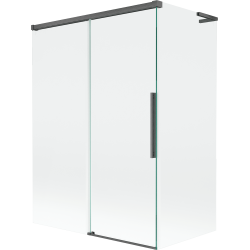Mexen Rox L dvojdielna zasúvacia vaňová zástena 120 + 70 x 150 cm, transparentná, brúsená v odtieni gun gray