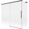 Mexen Rox L vaňová zástena 2-krídlová posuvná 170 + 75 x 150 cm, transparentná, gun šedá kartáčovaná - 8C9L-170-075-66-00