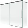 Mexen Rox L sprchová zástena 2-krídlová posuvná 190 + 90 x 150 cm, transparentná, kartáčovaná tmavá sivá - 8C9L-190-090-66-00