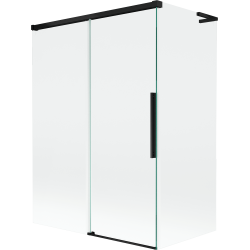 Mexen Rox L vaňová zástena 2-krídlová posuvná 120 + 70 x 150 cm, transparentná, čierna - 8C9L-120-070-70-00