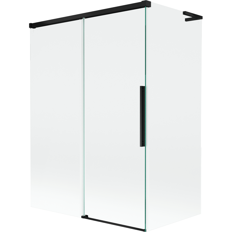 Mexen Rox L vaňová zástena 2-krídlová posuvná 120 + 70 x 150 cm, transparentná, čierna - 8C9L-120-070-70-00