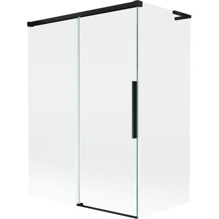 Mexen Rox L vaňová zástena 2-krídlová posuvná 120 + 70 x 150 cm, transparentná, čierna - 8C9L-120-070-70-00