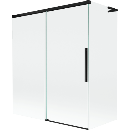 Mexen Rox L vanová zábrana 2-krídlová posuvná 140 + 70 x 150 cm, transparentná, čierna - 8C9L-140-070-70-00