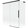 Mexen Rox L vanová zábrana 2-krídlová posuvná 140 + 70 x 150 cm, transparentná, čierna - 8C9L-140-070-70-00