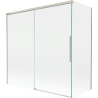 Mexen Rox sprchovací kút 2-krídlové posuvné 160 + 70 x 150 cm, transparentné, brúsený nikel - 8C9-160-070-97-00