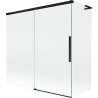 Mexen Rox L vaňová zástenka 2-krídlová posuvná 160 + 75 x 150 cm, transparentná, čierna - 8C9L-160-075-70-00