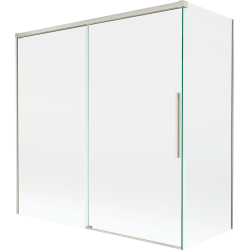 Mexen Rox sprchová zástena 2-krídlová posuvná 160 + 75 x 150 cm, transparentná, brúsený nikel - 8C9-160-075-97-00