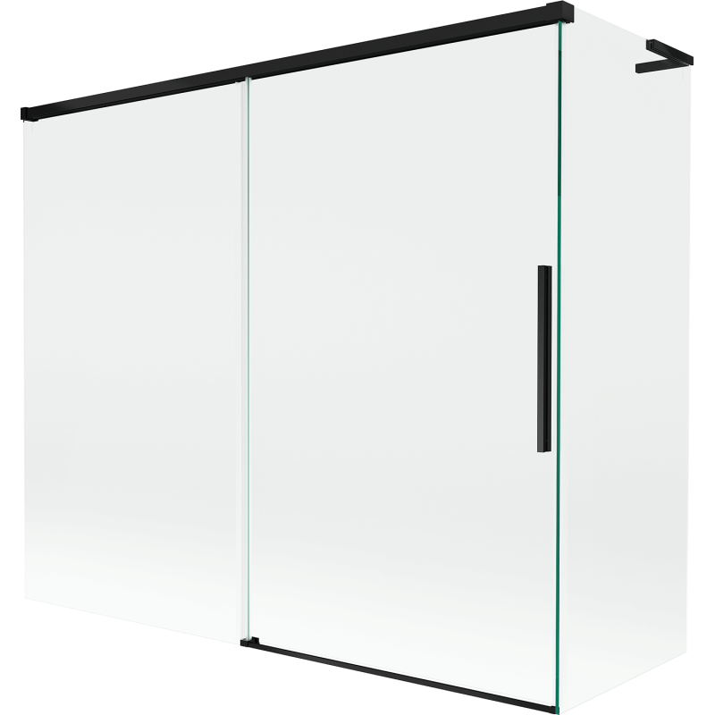 Mexen Rox L sprchová zástena 2-krídlová posuvná 180 + 80 x 150 cm, transparentná, čierna - 8C9L-180-080-70-00