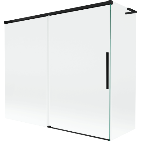 Mexen Rox L sprchová zástena 2-krídlová posuvná 180 + 80 x 150 cm, transparentná, čierna - 8C9L-180-080-70-00
