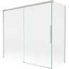 Mexen Rox dvojkrídlový posuvný sprchový paraván 160 + 80 x 150 cm, transparentný, brúsený nikel - 8C9-160-080-97-00