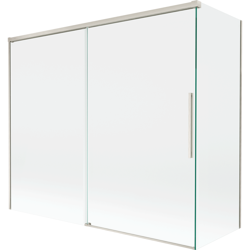 Mexen Rox dvojkrídlová posuvná sprchová stena 180 + 80 x 150 cm, transparentná, brúsený nikel - 8C9-180-080-97-00