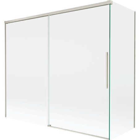 Mexen Rox sprchová zástenka 2-krídlová rozťahovacia 180 + 90 x 150 cm, transparentná, brúsený nikel - 8C9-180-090-97-00