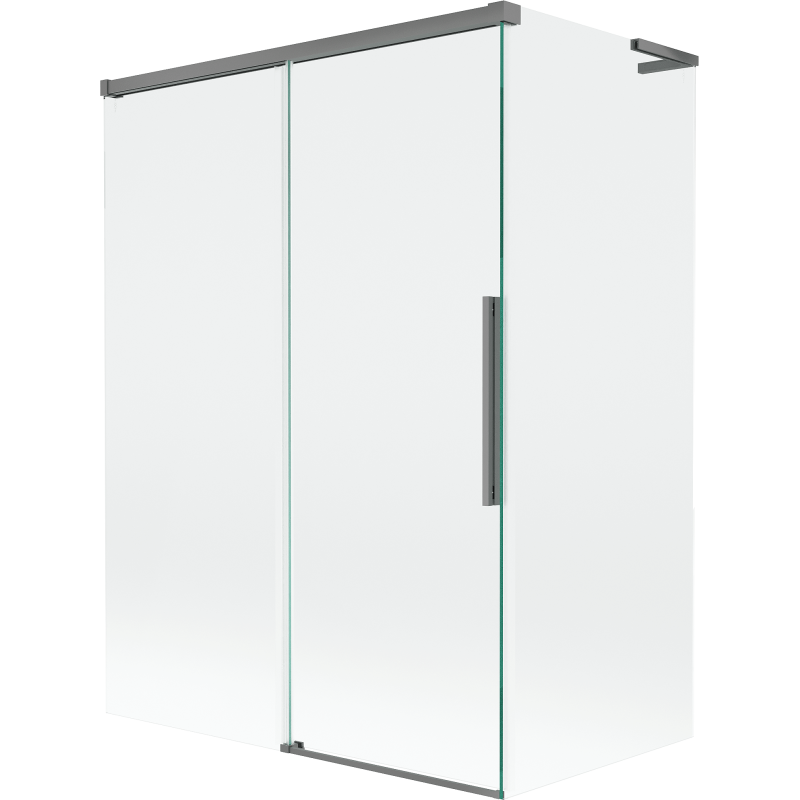Mexen Rox L vaňová zástena 2-krídlová posuvná 120 + 70 x 150 cm, transparentná, gun metal - 8C9L-120-070-95-00
