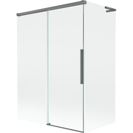 Mexen Rox L vaňová zástena 2-krídlová posuvná 120 + 70 x 150 cm, transparentná, gun metal - 8C9L-120-070-95-00