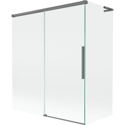 Mexen Rox L vaňová zástena 2-krídlová posuvná 140 + 70 x 150 cm, transparentná, gun metal - 8C9L-140-070-95-00