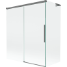 Mexen Rox L vaňová zástena 2-krídlová posuvná 140 + 70 x 150 cm, transparentná, gun metal - 8C9L-140-070-95-00