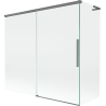 Mexen Rox L vaňa s posuvnou zástenu 2-dielna 170 + 80 x 150 cm, transparentná, gun metal - 8C9L-170-080-95-00