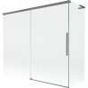 Mexen Rox L vaňová zástena, 2-krídlová posuvná 180 + 80 x 150 cm, transparentná, gun metal - 8C9L-180-080-95-00