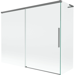 Mexen Rox L sprchová zástena 2-krídlová posuvná 190 + 80 x 150 cm, transparentná, zbraňový kov - 8C9L-190-080-95-00