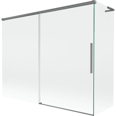 Mexen Rox L sprchová zástena 2-krídlová posuvná 190 + 80 x 150 cm, priehľadná, gun metal - 8C9L-190-080-95-00
