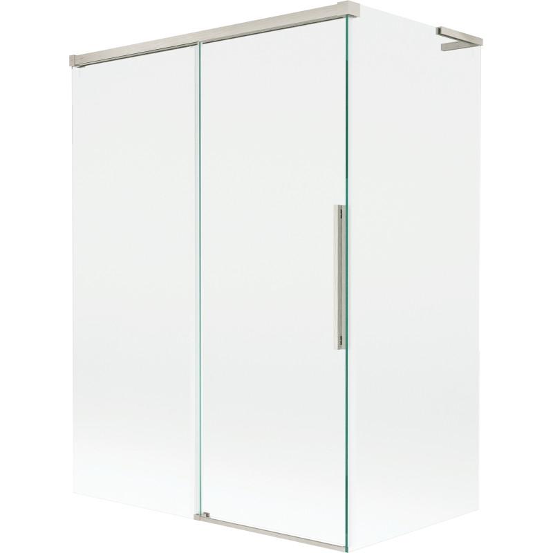 Mexen Rox L dvojkrídlová posuvná vaňová zástena 120 + 70 x 150 cm, transparentná, brúsený nikel - 8C9L-120-070-97-00