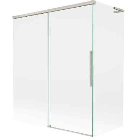 Mexen Rox L vaňová zástena 2-krídlová posuvná 140 + 70 x 150 cm, transparentná, brúsený nikel - 8C9L-140-070-97-00