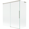 Mexen Rox L vaňová zástena 2-krídlová posuvná 140 + 70 x 150 cm, transparentná, brúsený nikel - 8C9L-140-070-97-00