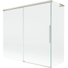 Mexen Rox L vaňová zástena 2-krídlová posuvná 170 + 70 x 150 cm, transparentná, brúsený nikel - 8C9L-170-070-97-00