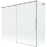 Mexen Rox L vaňová zástena 2-krídlová posuvná 180 + 80 x 150 cm, transparentná, brúsený nikel - 8C9L-180-080-97-00