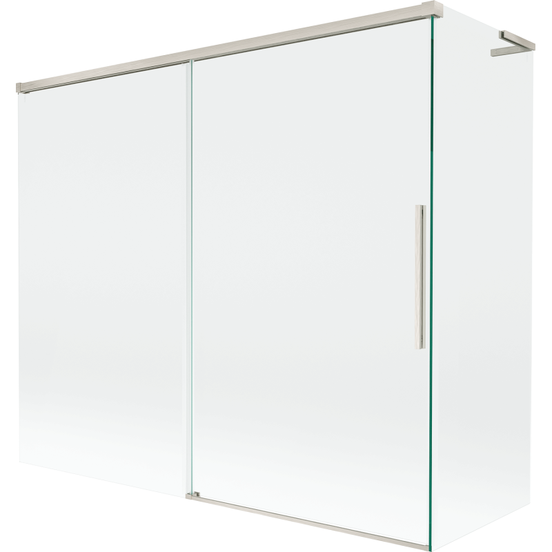 Mexen Rox L sprchová zástena 2-krídlová posuvná 180 + 90 x 150 cm, transparentná, brúsený nikel - 8C9L-180-090-97-00