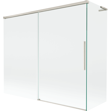 Mexen Rox L vaňová zástena 2-krídlová posuvná 180 + 90 x 150 cm, priehľadná, leštený nikel - 8C9L-180-090-97-00