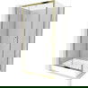 Mexen Apia sprchová kabína, posuvné dvere 120 x 90 cm, transparentnéné, zlatá + závesný bidet Rio - 840-120-090-50-00-4510
