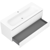 Mexen Rivel kúpeľňová skrinka 120 cm s umývadlom Vela, 2 zásuvky, ryhovaná, biela mat - 91A20-12047-2-BFF01-W23M01