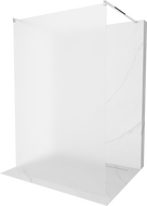 Mexen Kioto samostatne stojaca sprchová stena 100 x 200 cm, matné sklo 8 mm, chróm - 800-100-002-01-30