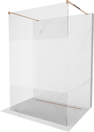 Mexen Kioto voľne stojaca sprchová stena 100 x 200 cm, transparentnéné/inovať 8 mm, zlatoružová - 800-100-002-60-35