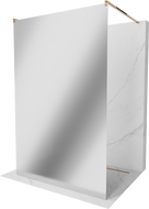 Mexen Kioto sprchová stena voľne stojaca 100 x 200 cm, zrkadlo 8 mm, ružové zlato - 800-100-002-60-50